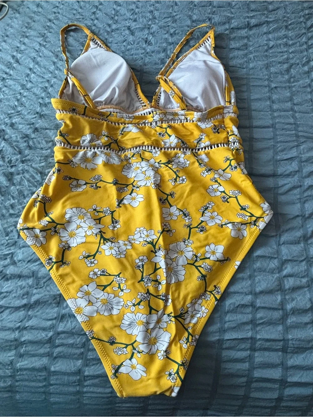 Cupshe Yellow Floral Kids One-Piece Swimsuit